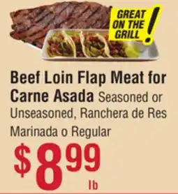 Smart & Final Beef Loin Flap Meat for Carne Asada offer