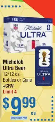 Smart & Final Michelob Ultra Beer offer