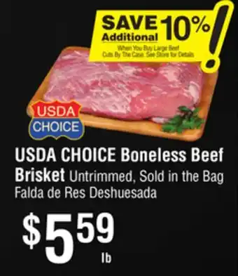 Smart & Final USDA CHOICE Boneless Beef Brisket offer