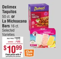 Smart & Final Delimex Taquitos or La Michoacana Bars offer