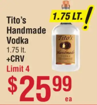 Smart & Final Tito's Handmade Vodka offer