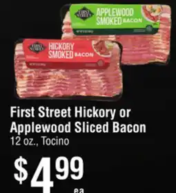 Smart & Final First Street Hickory or Applewood Sliced Bacon offer