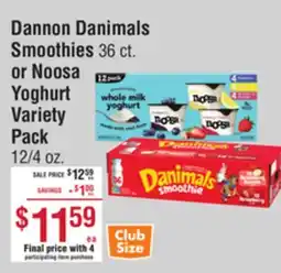 Smart & Final Dannon Danimals Smoothies or Noosa Yoghurt Variety Pack offer