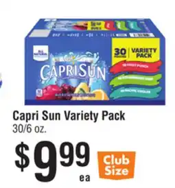 Smart & Final Capri Sun Variety Pack offer