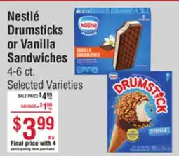 Smart & Final Nestlé Drumsticks or Vanilla Sandwiches offer