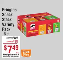 Smart & Final Pringles Snack Stack Variety Pack offer