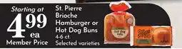 Pavilions St. Pierre Brioche Hamburger or Hot Dog Buns offer