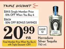 Pavilions Herradura Silver Tequila offer