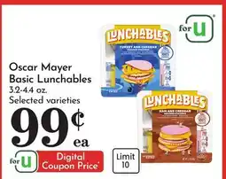 Pavilions Oscar Mayer Basic Lunchables offer