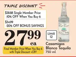 Pavilions Casamigos Blanco Tequila offer