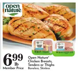 Pavilions Open Nature Chicken Breasts, Tenders or Thighs offer