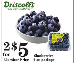 Pavilions Driscoll's Blueberries offer