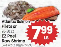Tony’s Fresh Market Fresh Atlantic Salmon Fillets or EZ Peel Raw Shrimp offer