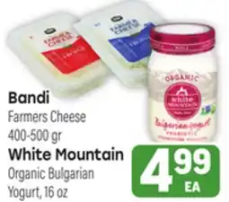 Tony’s Fresh Market Bandi Farmers Cheese 400-500 gr White Mountain Organic Bulgarian Yogurt, 16 oz offer