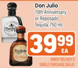 Tony’s Fresh Market Don Julio 70th Anniversary or Reposado Tequila offer
