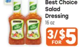 Tony’s Fresh Market Best Choice Salad Dressing offer