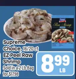 Tony’s Fresh Market Supreme Choice, 16/20 ct EZ Peel Raw Shrimp offer