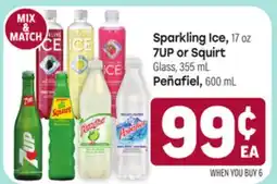 Tony’s Fresh Market Sparkling Ice, 17 oz 7UP or Squirt Glass, 355mL Peñafiel, 600mL offer