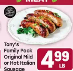 Tony’s Fresh Market Tony's Family Pack Original Mild or Hot Italian Sausage offer