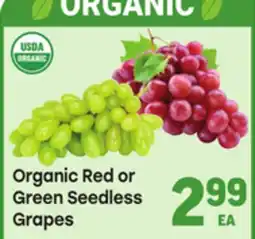Tony’s Fresh Market Organic Red or Green Seedless Grapes offer