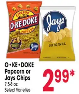 Jewel-Osco O•KE•DOKE Popcorn or Jays Chips offer