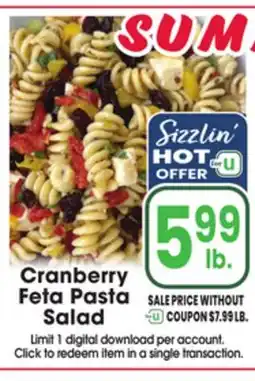 Jewel-Osco Cranberry Feta Pasta Salad offer