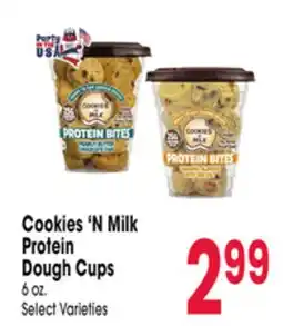 Jewel-Osco Cookies 'N Milk Protein Dough Cups offer