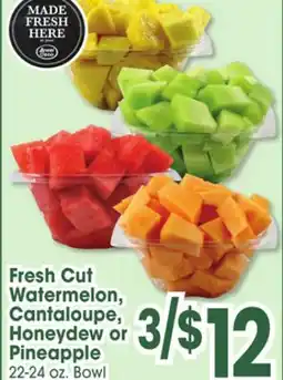 Jewel-Osco Fresh Cut Watermelon, Cantaloupe, Honeydew or Pineapple offer