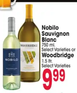 Jewel-Osco Nobilo Sauvignon Blanc, 750 mL, or Woodbridge 1.5 ltr offer