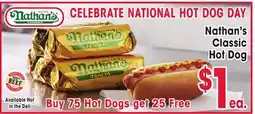 Jewel-Osco Nathan's Classic Hot Dog offer