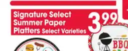Jewel-Osco Signature Select Summer Paper Platters offer