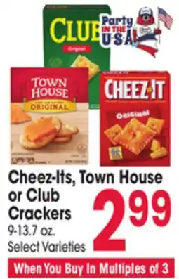 Jewel-Osco Cheez-Its, Town House or Club Crackers offer