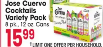 Jewel-Osco Jose Cuervo Cocktails Variety Pack offer