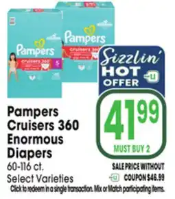 Jewel-Osco Pampers Cruisers 360 Enormous Diapers offer