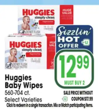 Jewel-Osco Huggies Baby Wipes offer