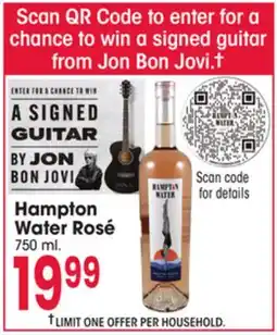 Jewel-Osco Hampton Water Rosé offer