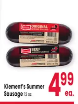 Jewel-Osco Klement's Summer Sausage offer