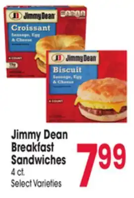 Jewel-Osco Jimmy Dean Breakfast Sandwiches offer