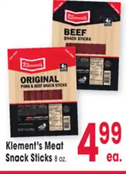 Jewel-Osco Klement's Meat Snack Sticks offer