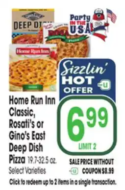 Jewel-Osco Home Run Inn Classic, Rosati's or Gino's East Deep Dish Pizza offer