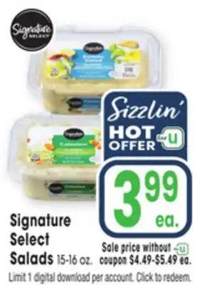 Jewel-Osco Signature Select Salads offer