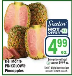 Jewel-Osco Del Monte PINKGLOW Pineapples offer