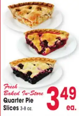 Jewel-Osco Fresh Baked In-Store Quarter Pie Slices offer