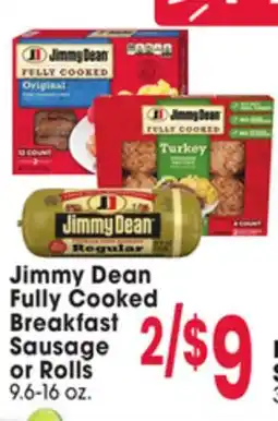 Jewel-Osco Jimmy Dean Fully Cooked Breakfast Sausage or Rolls offer