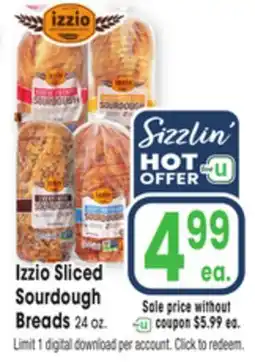 Jewel-Osco Izzio Sliced Sourdough Breads offer