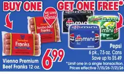 Jewel-Osco Vienna Premium Beef Franks offer