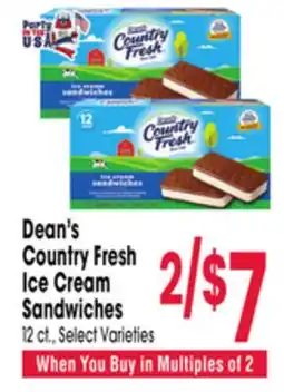 Jewel-Osco Dean's Country Fresh Ice Cream Sandwiches offer