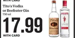 Mariano's Tito's Vodka or Beefeater Gin offer
