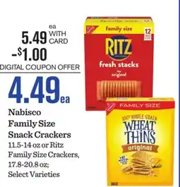 Mariano's Nabisco Family Size Snack Crackers offer