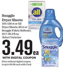Mariano's Snuggle Dryer Sheets offer